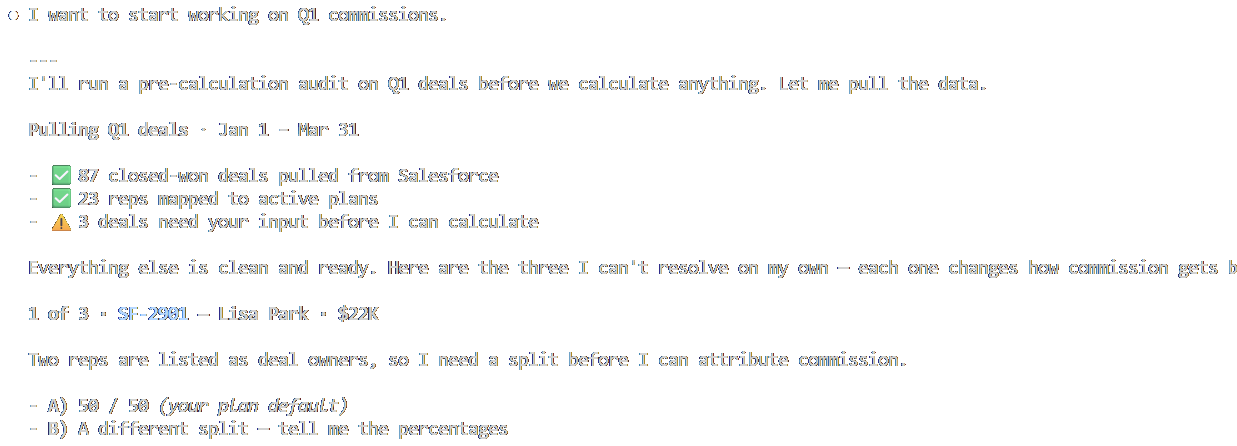 Core8 running inside an AI agent terminal